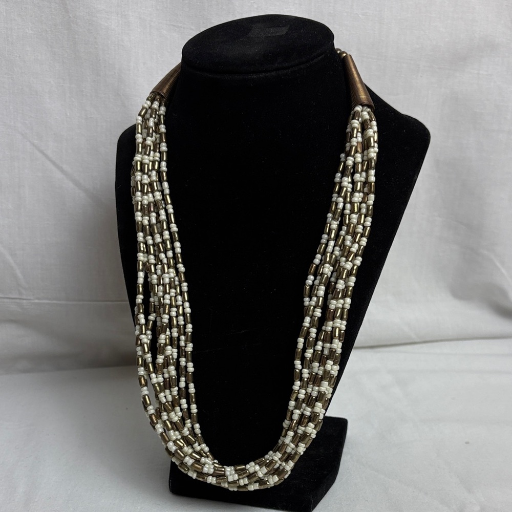 Boho Multi-Strand Beaded Necklace